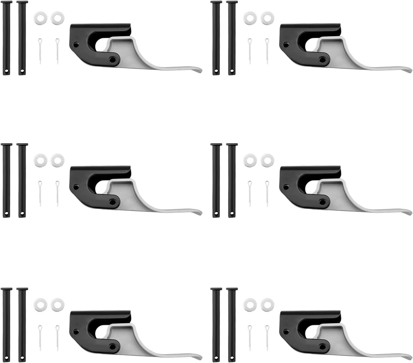 6X Easy-Off Cast Aluminum Tarp Stop Upright w/ Body Mount Stops Bracket Kit