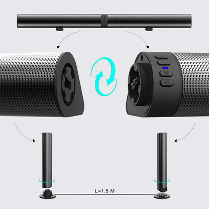 Detachable Surround Sound Bar Wireless Subwoofer 2 Speaker System Home Theater`