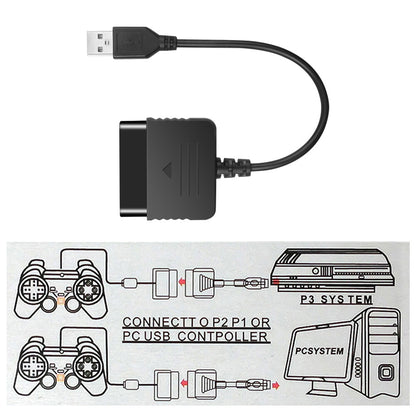 USB PS2 To PS3 Game Controller Adaptor Converter Cable For Sony PlayStation 2 3