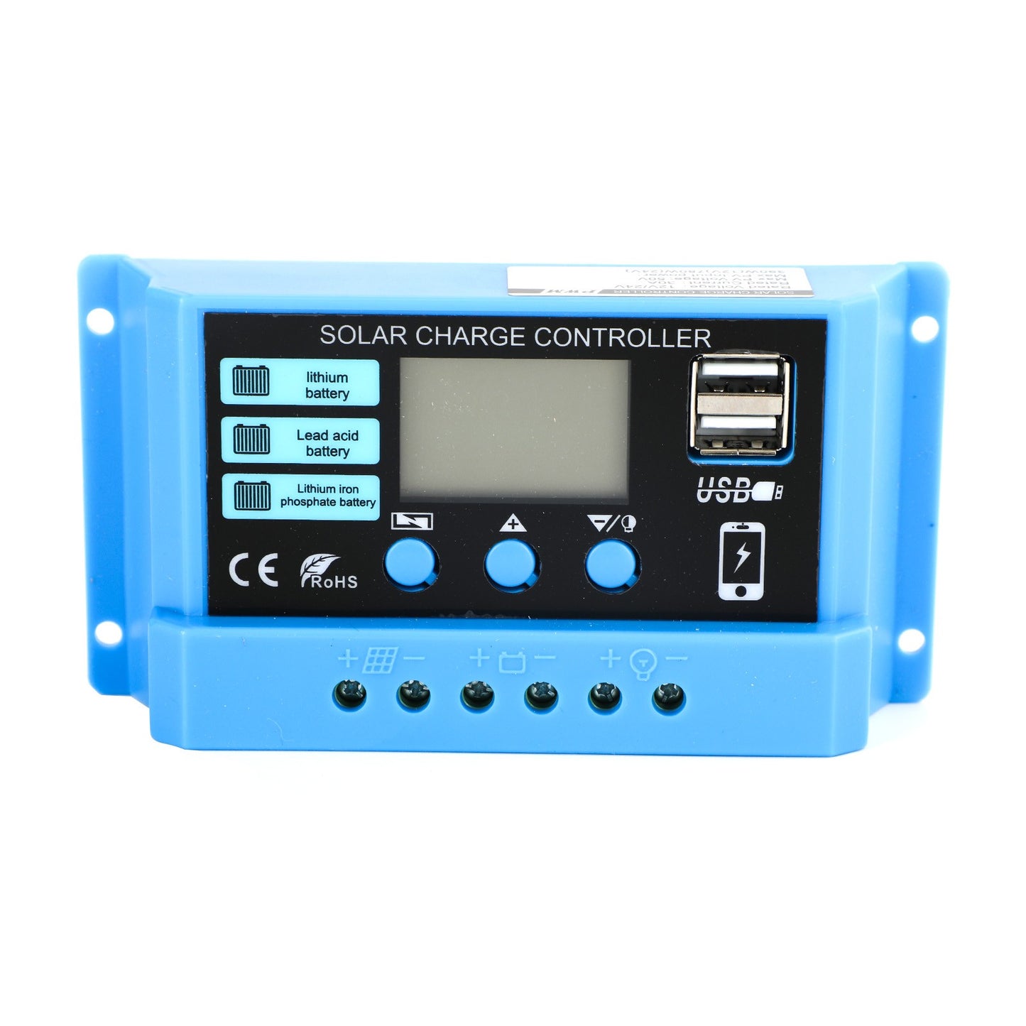 PWM 10A Solar Charge Controller PV Regulator For Lifepo4 Lead Acid Gel