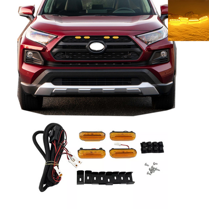 Front Grille Lights Kit For 2019-2024 Toyota RAV4  LE SE XLE XSE Limited LED