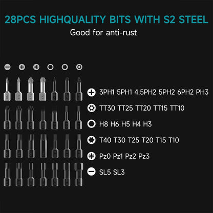 Mini Ratchet and Screwdriver Set Polycarbonate and Alloy Steel 41-Pieces
