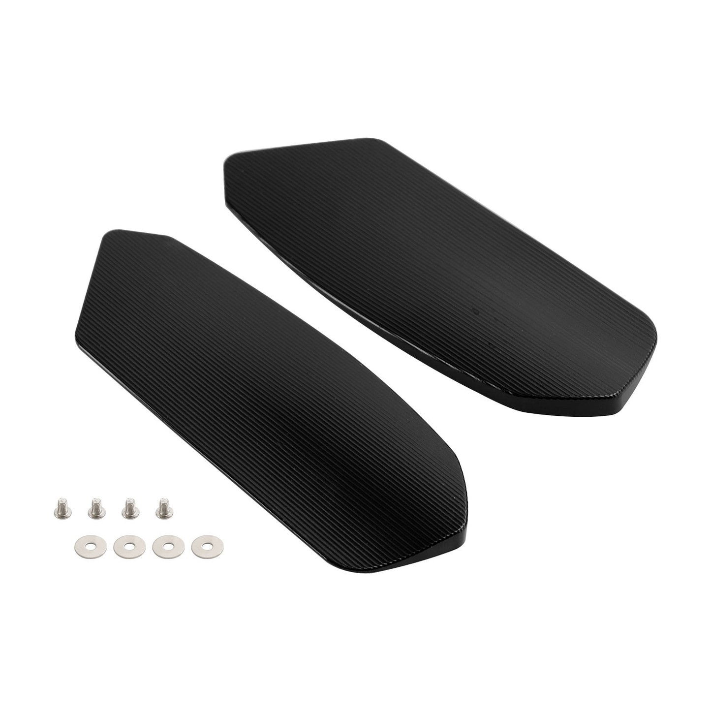 ALU MIRROR BLOCK OFF PLATES HOLE CAPS BLACK FOR SUZUKI GSXR1000 / R / ABS 17-24