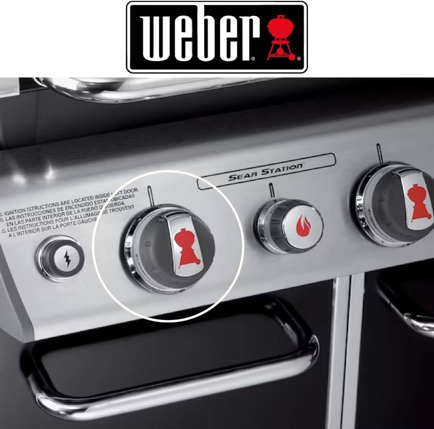 Solid Spare (3) Weber Genesis Knob Kit 88848