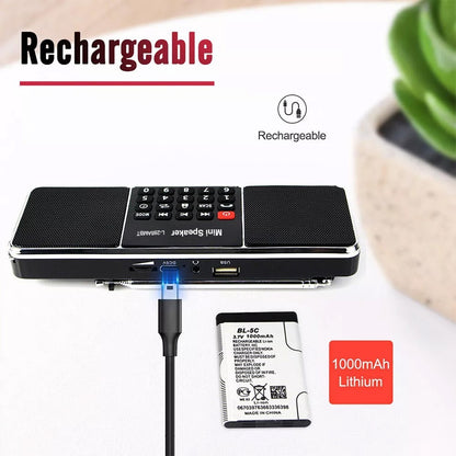 TR602 Portable Radio,FM/AM Rechargeable Digital Stereo Radio With Bluetooth,Gift