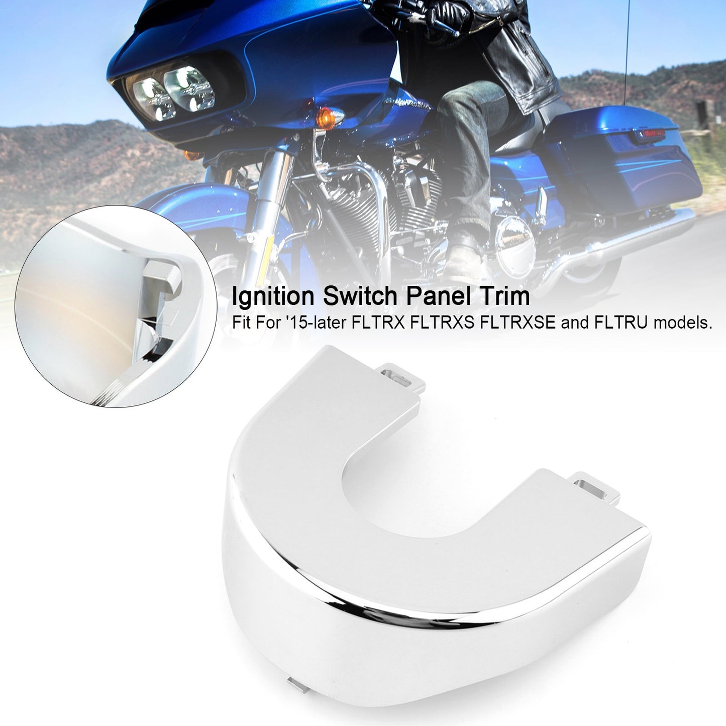 Aluminum Ignition Switch Panel Trim For Touring Road Glide Special 15-2022 CHR