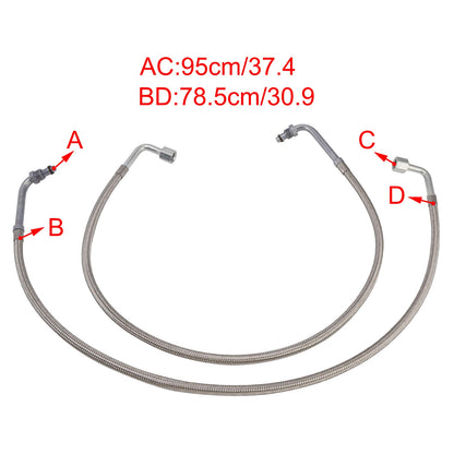 2X Oil Hose Oil Cooler Lines 2204030 5412355 For Polaris Trail Boss 330 03-08
