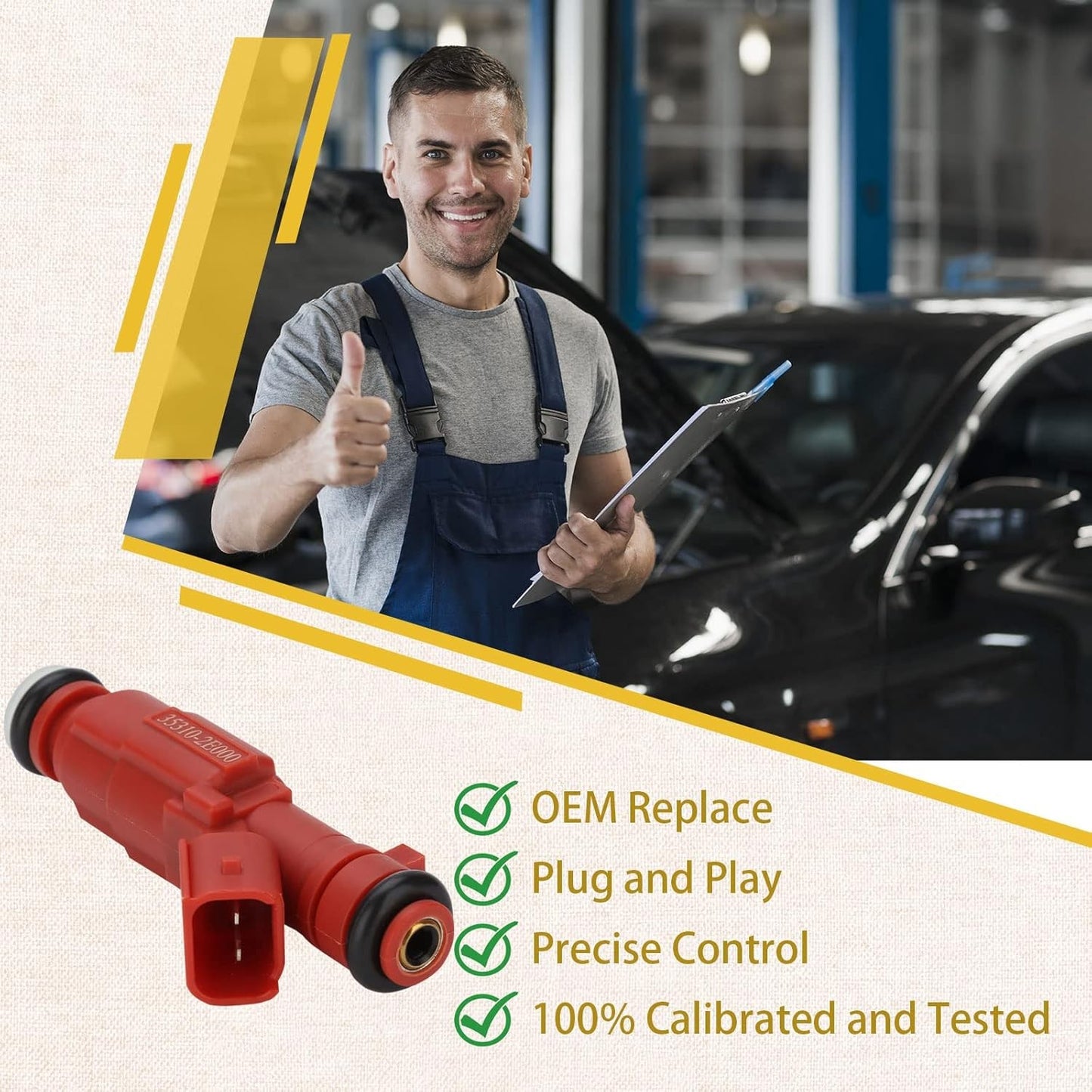 4x 35310-2E000 Fuel Injectors For 2011-2025 Hyundai Elantra Kia Forte 1.8L 2.0L