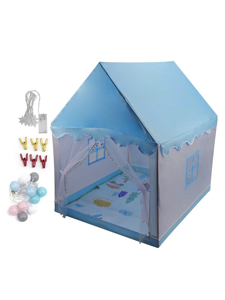 Kids Indoor Play Tent for Boys & Girls Assembly Tent with Metal Frame Blue