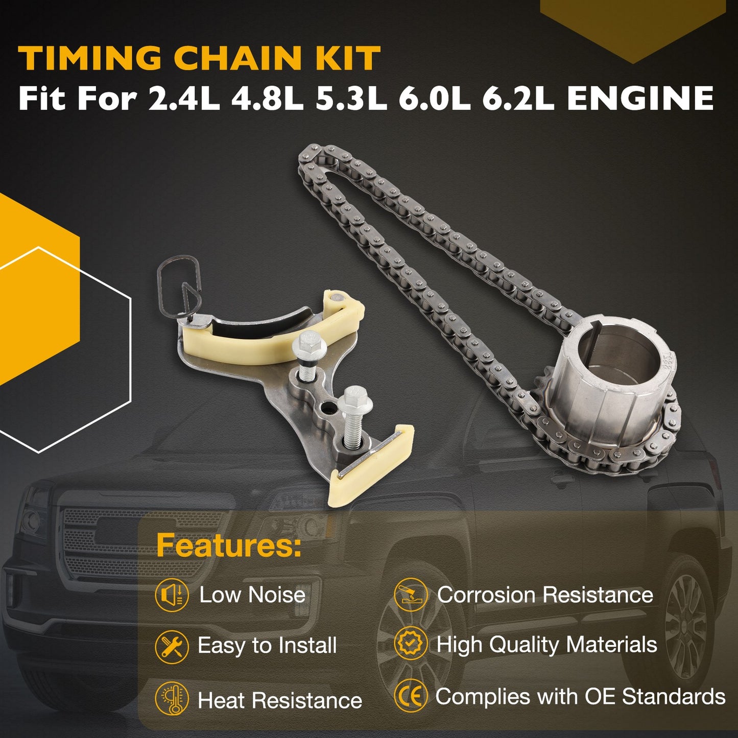 9-4205SB Engine Timing Chain Kit Fit 2006-17 Chevy Cadillac GMC Hummer 12556582