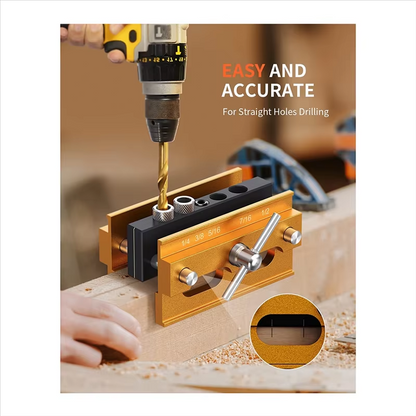 Self Centering Doweling Jig Kit Drill Jig for Straight Holes With 6 Drill Guide