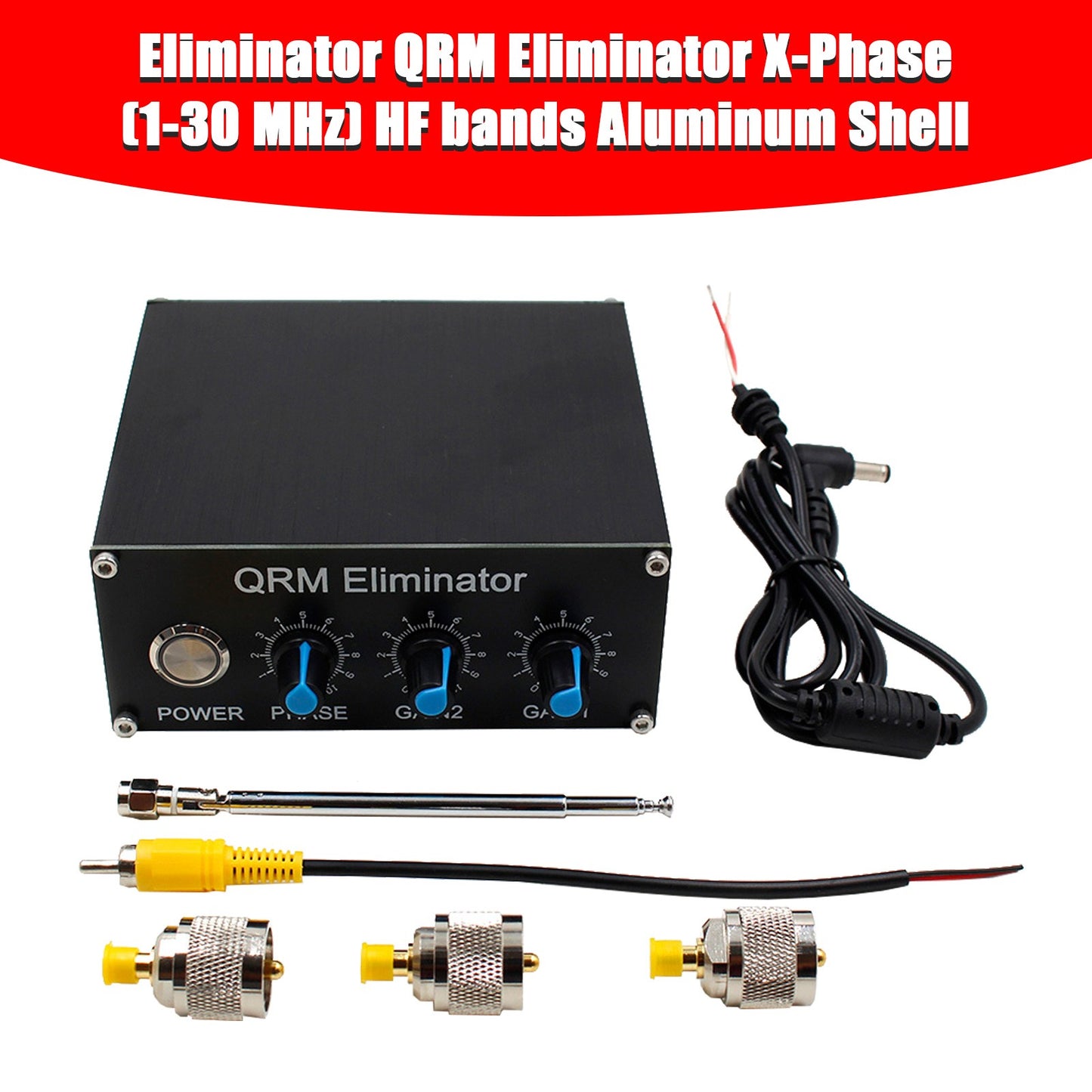 Upgraded Eliminator QRM Eliminator X-Phase (1-30 MHz) HF bands Aluminum Shell.