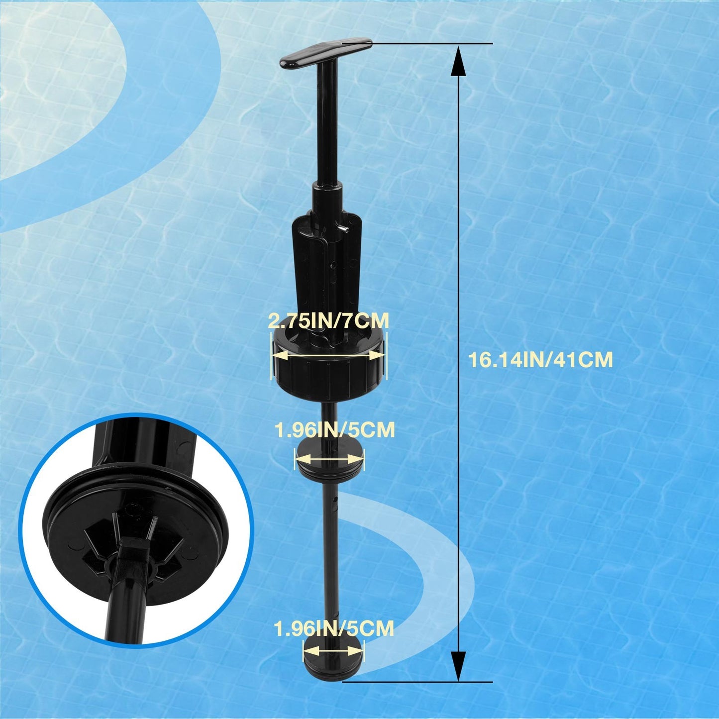 Piston Shaft Assembly Fit Pentair PVC Slide Pool & Spa Multiport Backwash Valve