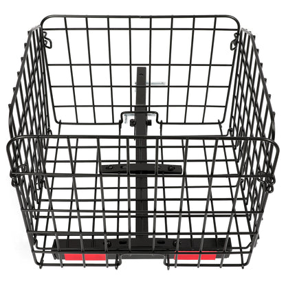 Solid Spare Folding Rear Basket Accessory For Most Mobility Scooters Sturdy Steel Black
