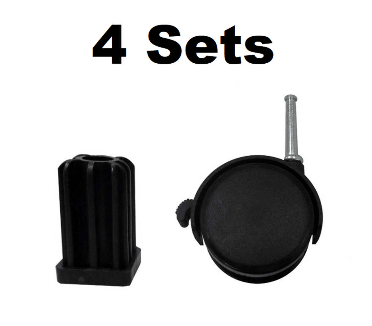 Solid Spare Weber 99241 - 2 1/2" Stem Style Locking Swivel Caster with Insert 4 PACK