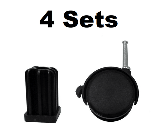 Solid Spare Weber 99241 - 2 1/2" Stem Style Locking Swivel Caster with Insert 4 PACK