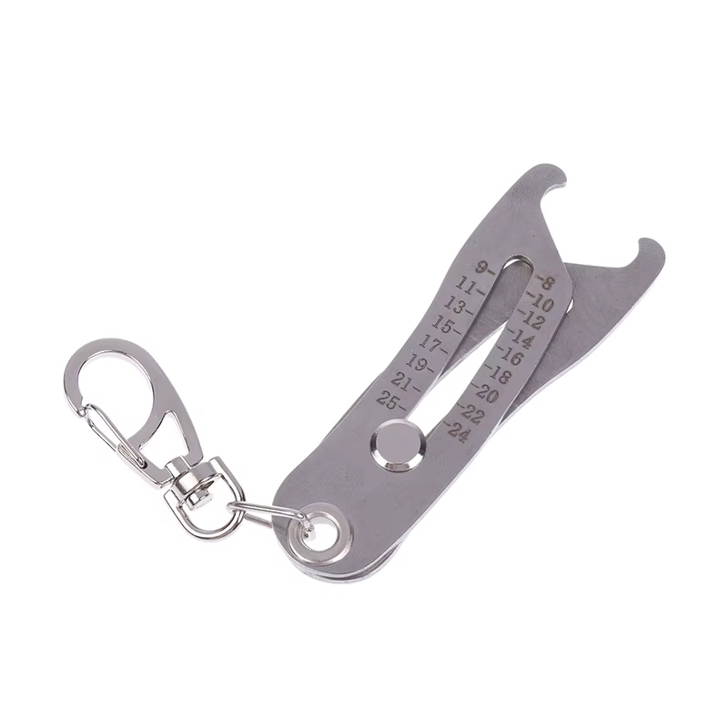 Bolt and Nut Identifier Gauge Size Gauge Precise Bolt Size Finder Keychain Tool
