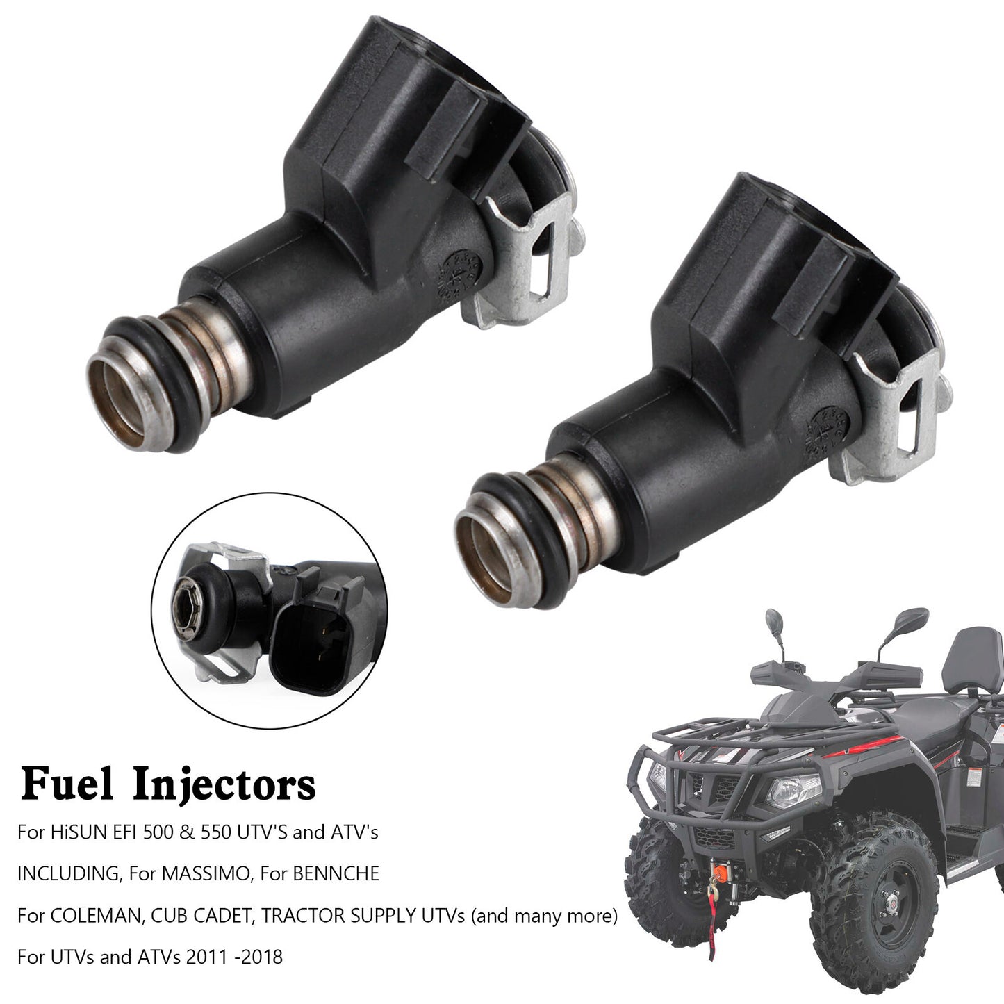 2PCS 28160355 Fuel Injector 16400-004C-0000 Fits HiSun EFI UTV550 MSU500 HS500