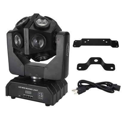 200W Moving Head 12 LED Rotating Beam Stage Light RGBW DJ Disco Party DMX US