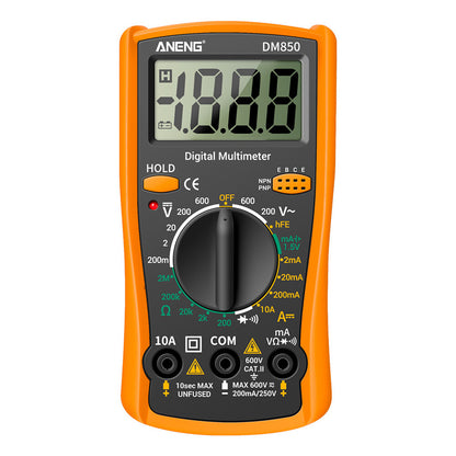LCD Digital Multimeter Voltmeter Ammeter Ohmmeter Volt AC DC Tester Leads Meter