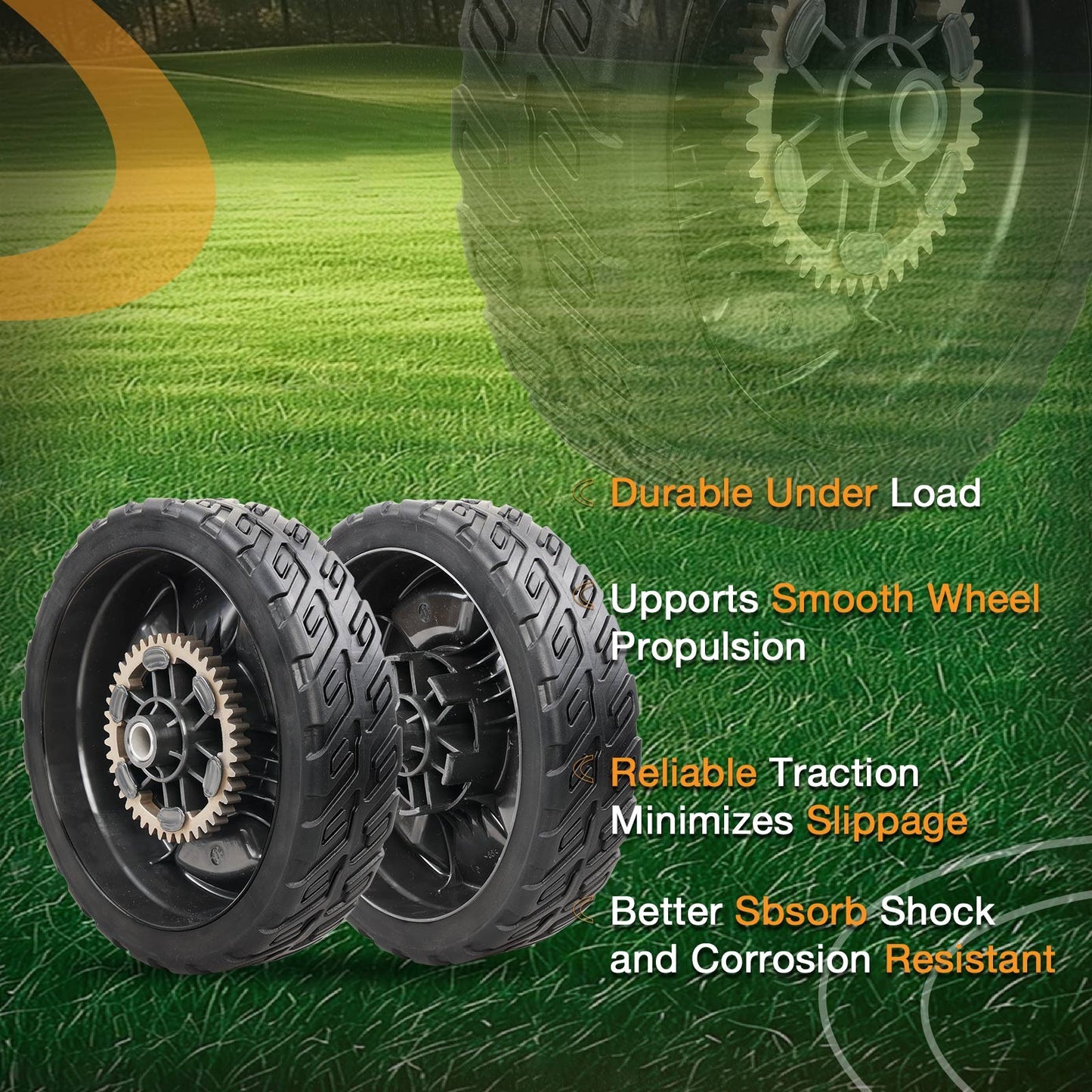 4x 8" Lawn Mower Front Wheels Kit For Honda HRN216 VKA VKAA VYAA 44710-VR8-N00ZA
