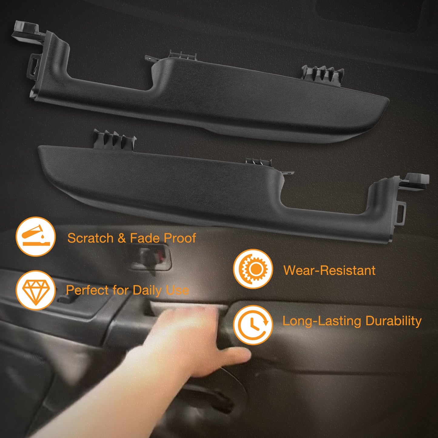2Pcs Door Armrest Handles Driver & Passenger Side For 1999-06 Chevy GMC Cadillac