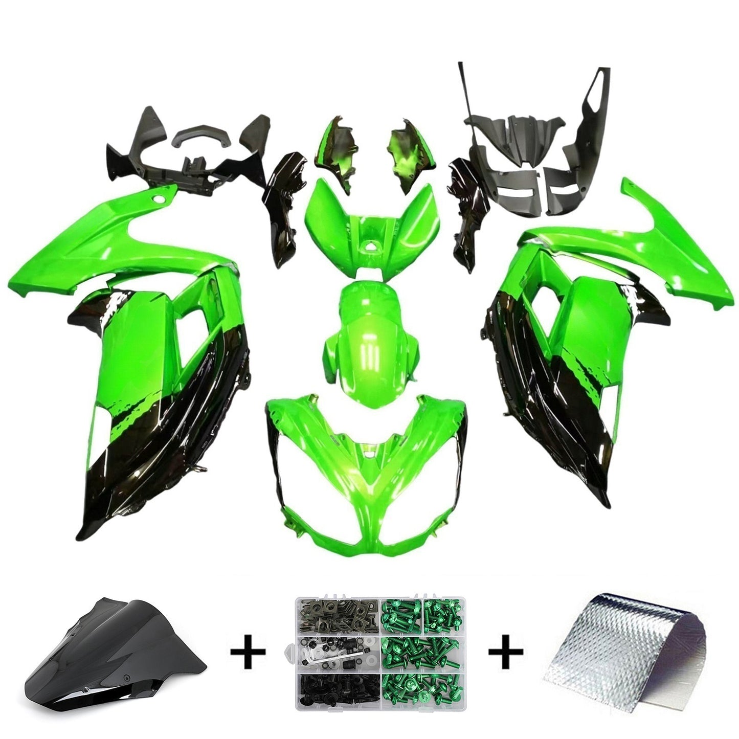 Amotopart Injection Fairing Bodywork For Kawasaki ER6F/Ninja650 2012-2016 green