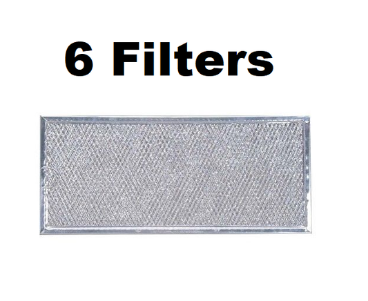Solid Spare Microwave Grease Filter for 6802 Maytag Whirlpool Kenmore 6" x 13.5" 6-Pack