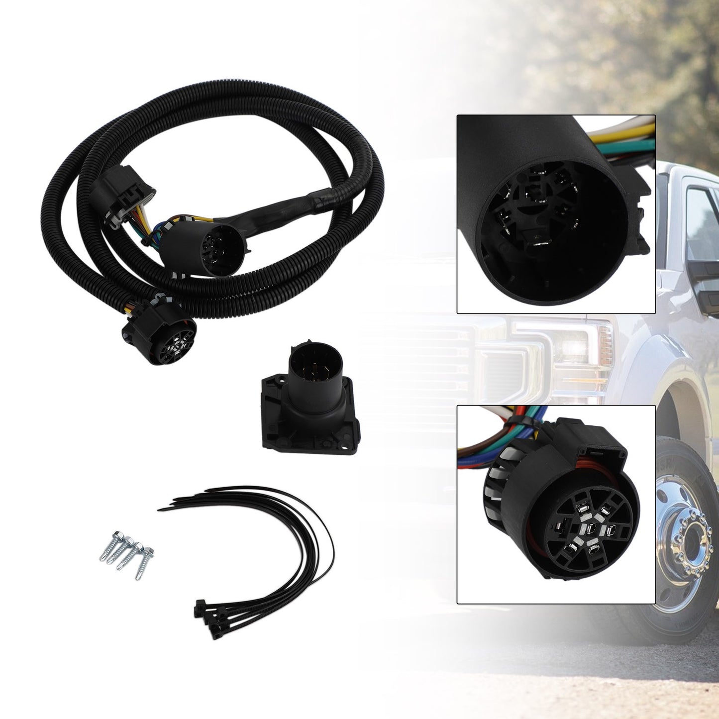 Truck Bed Trailer Wiring Harness for Ford Super Duty F250 F350 F450 F550 17-22