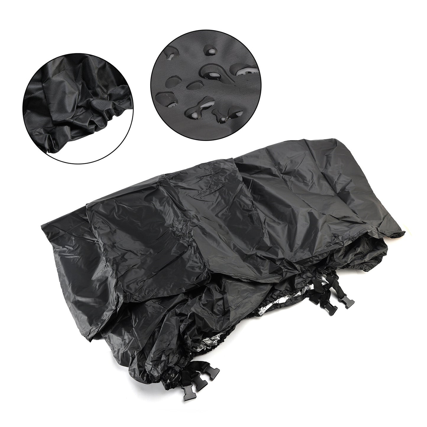 Heavy Duty Boat Cover Waterproof 210D Black For 16-18Ft Fishing Jon Boat L Beam