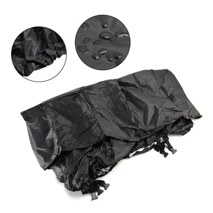 Heavy Duty Boat Cover Waterproof 210D Black For 16-18Ft Fishing Jon Boat L Beam