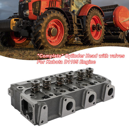 New"Complete" Cylinder Head With Valves Compatible With Kubota D1105*