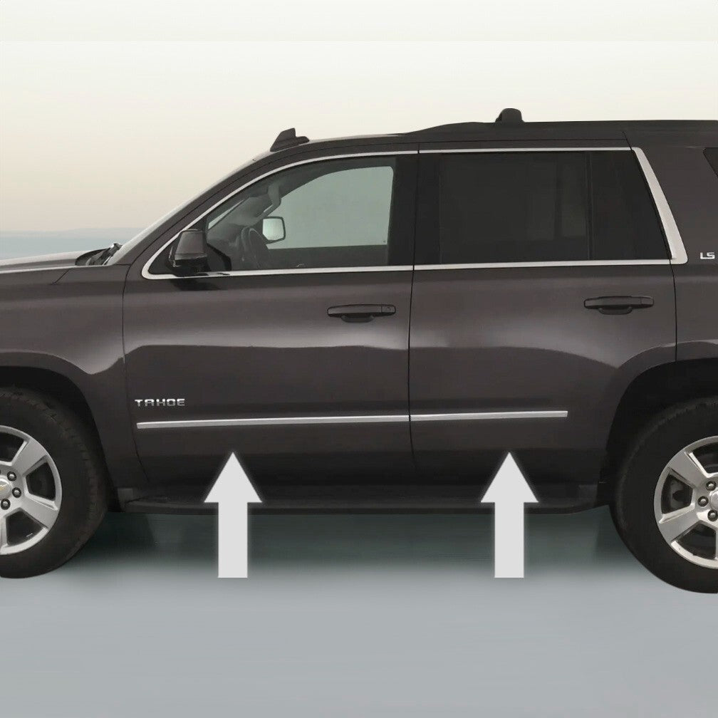 CHROME SIDE DOOR TRIM ROCKER PANEL MOLDING KIT For 15-19 CHEVY TAHOE SUBURBAN