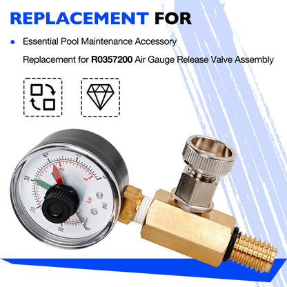 Filter Pressure Gauge Air Relief Valve Assy For Jandy Pool CV CL DEV R0357200