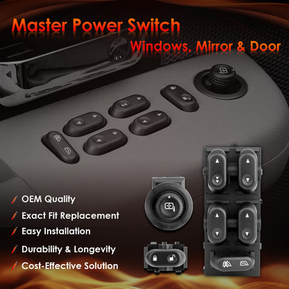 Driver Side Master Power Window Mirror Door lock Switch For 2004-2008 Ford F-150