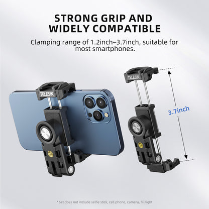 Phone Holder 360Degree Rotating Expandable Fill Light Mobile Phone Desktop Stand