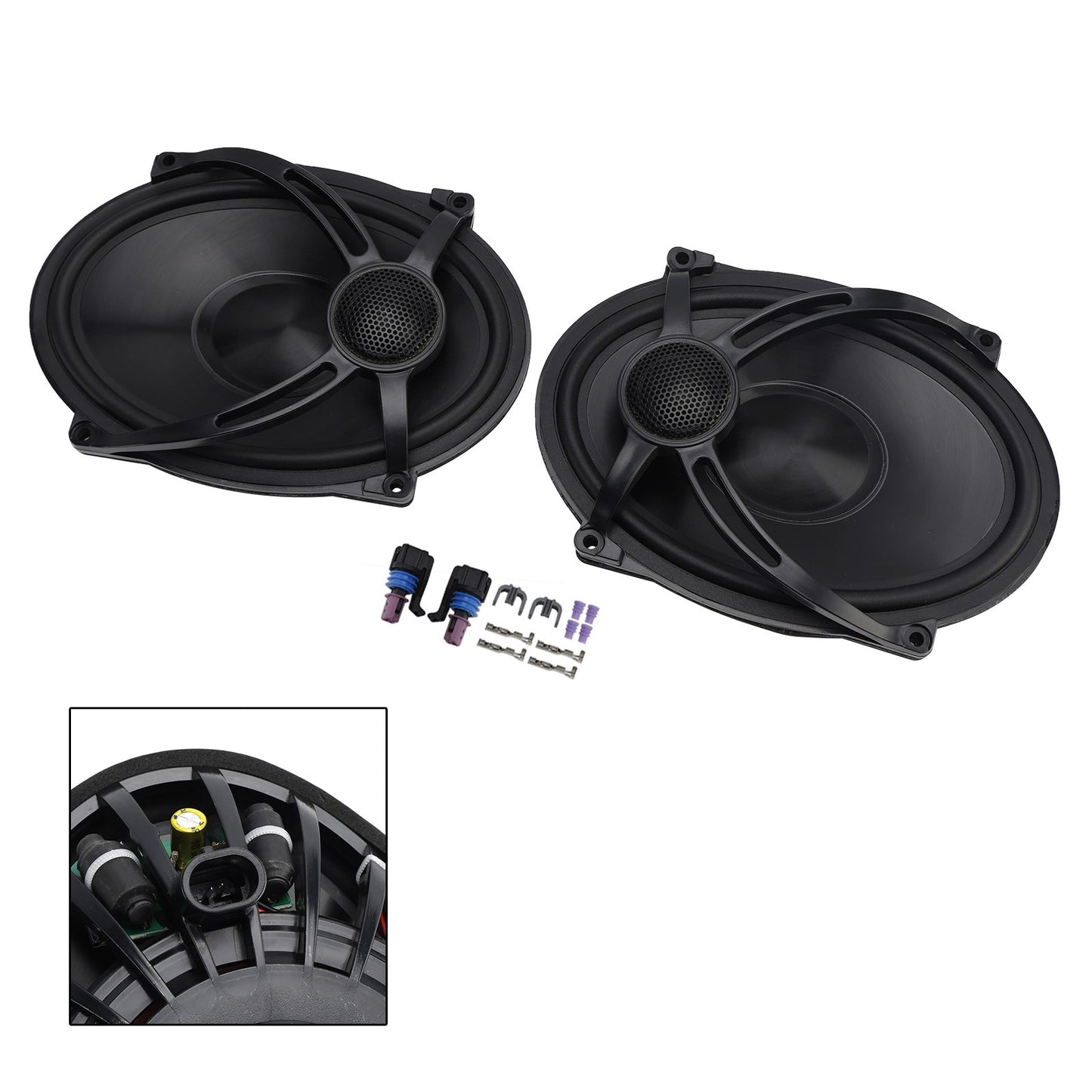 Pair Saddlebag Lid Speakers 5"X7" Fit For Touring Flt Flh Flhr 1994-2024 2023