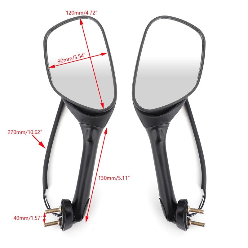 Mirrors Turn Siganals For Suzuki GSXR750 2006-2014 GSX-R 1000 2005-2014 BLK USA