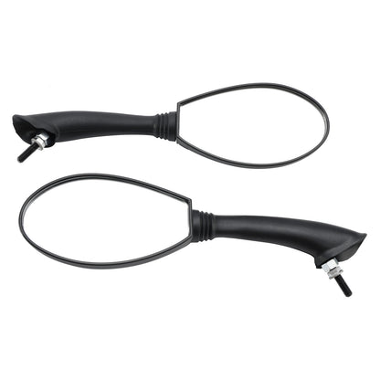 BLACK REAR VIEW MIRROR PAIR FOR DERBI BOULEVARD 50 125 150 PIAGGIO FLY 50-150CC
