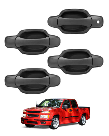 Exterior Outside Door Handle Set Front Rear For 04-12 Chevy Colorado GMC Canyon