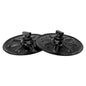 9 Inch Round Trailer Jack Landing Foot Plate Pad For A-Frame Boat Rv Camper 2pcs