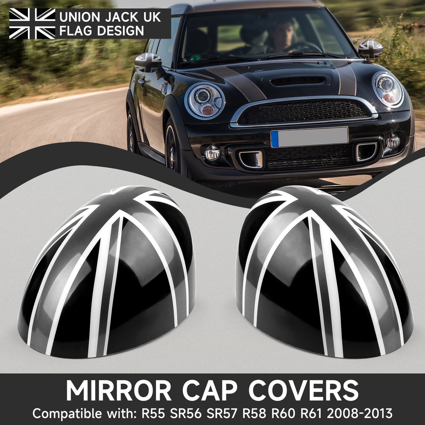 Mirror Covers Fit for MINI Cooper R55 R56 R57 R58 R59 R60 R61 Power Fold Mirror