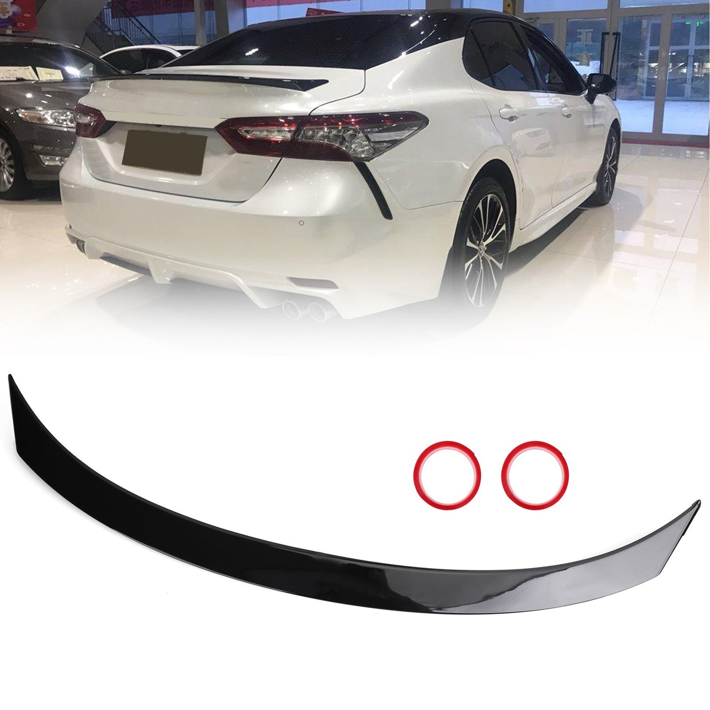 Glossy Black Rear Spoiler Wings Fit For Toyota Camry LE SE XSE XLE 2018-2024 H3