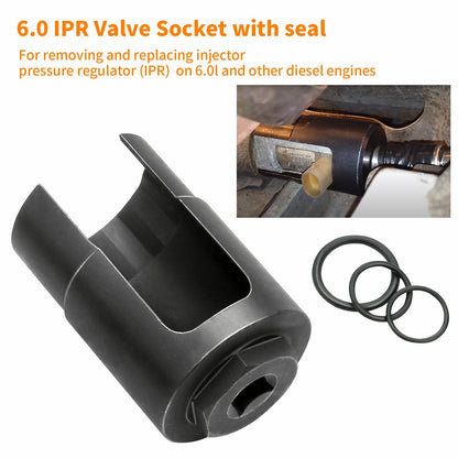IPR Valve Socket Air Test Fitting & Fuel Rail Adapter for 6.0L Ford Powerstroke