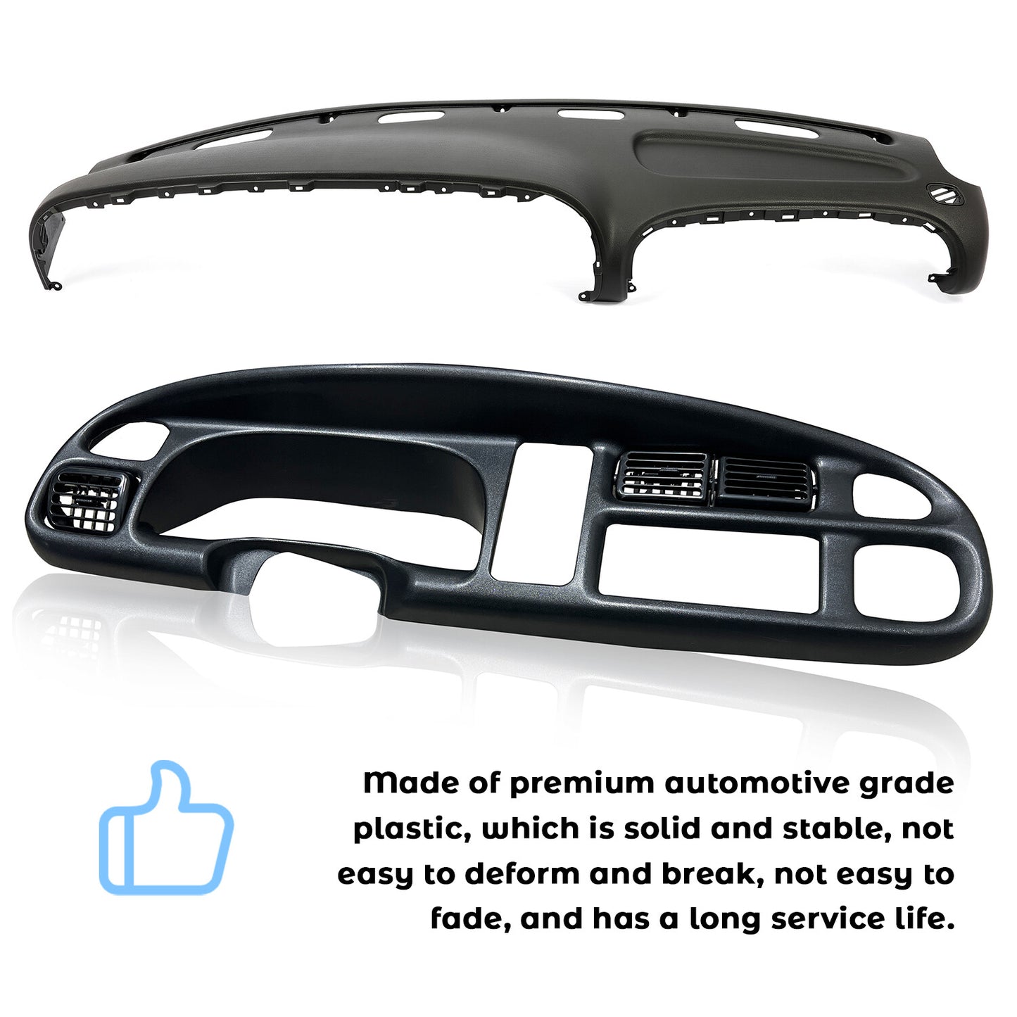 Solid Spare Dash Instrument Panel Pad Replacement Vent For 98-02 01 Dodge Ram 1500 2500 3500
