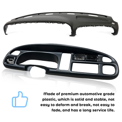 Solid Spare Dash Instrument Panel Pad Replacement Vent For 98-02 01 Dodge Ram 1500 2500 3500