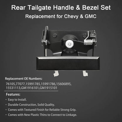 Metal Tailgate Handle Set for 88-00 Chevrolet C/K 1500 2500 3500 Door Handle
