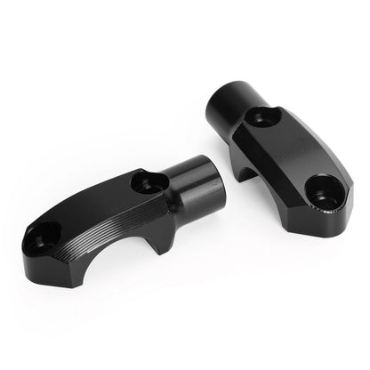 CNC PAIR MASTER CYLINDER CLAMP W/ 10MM MIRROR MOUNT BLACK FOR 22MM HANDLEBAR