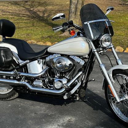 Solid Spare Smoke 18"x16" Motorcycle Windshield For Yamaha V Star Honda Valkyrie 1500 1800