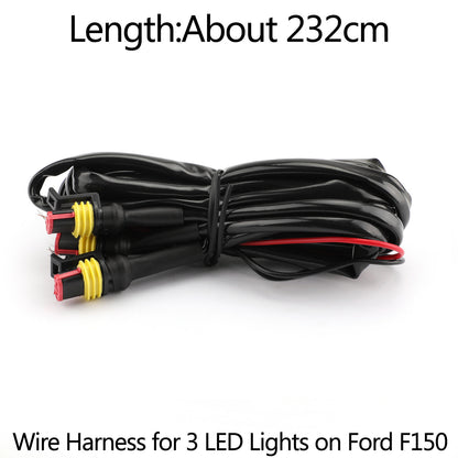 Raptor Grille Grill LED Light Wiring Harness Cable Fit Ford F-150 F150